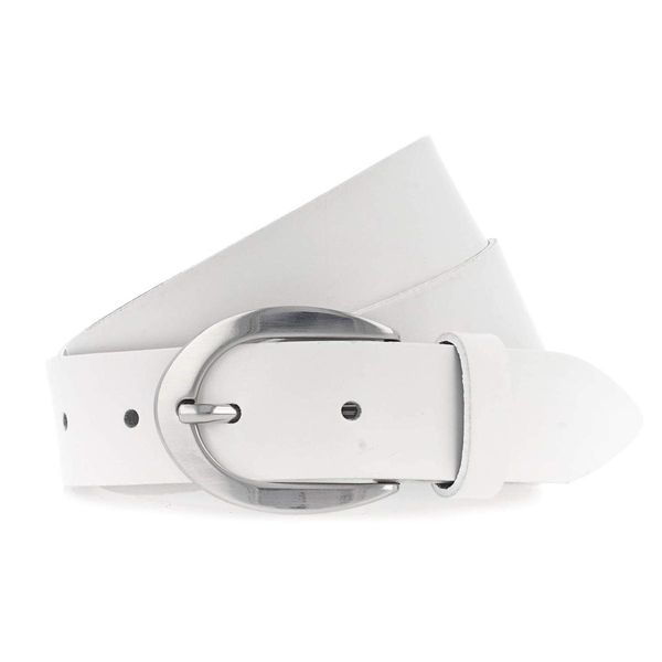 Vanzetti Pelle Cintura Neon Booster 30Mm Full Leather Belt W95 White Bianco-image