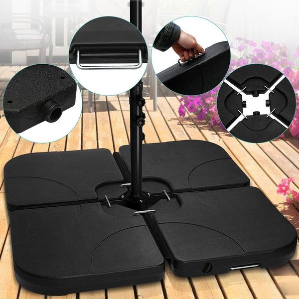 Swanew 4X Supporto Per Ombrellone Da Balcone Supporto Per Ombrellone Riempibile Peso Dell'ombrellone Fino A 80Kg-image