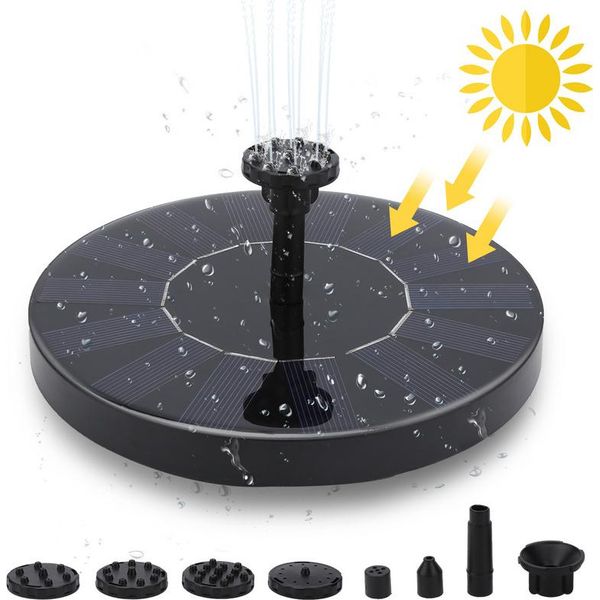 Yakimz Solarpump Pompe Solari Fontane Solari Pompe Da Giardino 1,5W Pompa Solare Per Stagno Con 6 Stili Di Fontana Per Giardino Stagno Acquario Vasca Per Uccelli Vasca Per Pesci-image