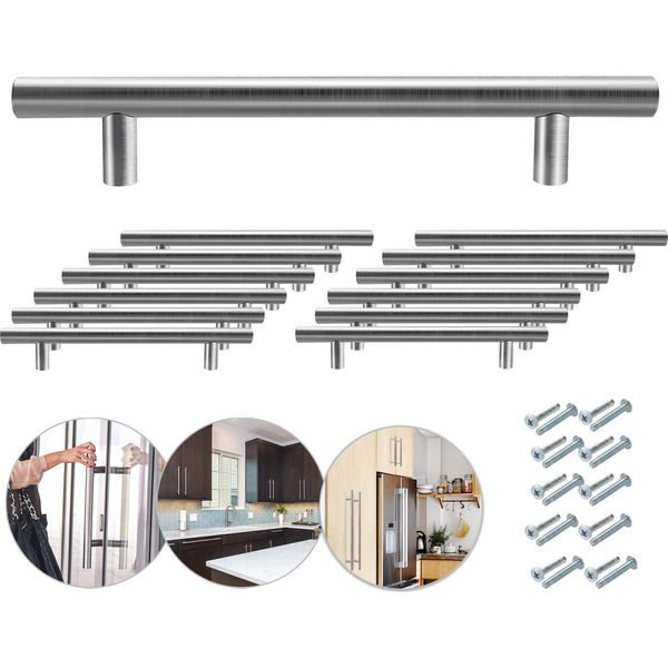 Yakimz 10X Mobili Maniglie Armadio Maniglie Cucina Maniglia Porta Maniglia Armadio Mobili In Acciaio Inox Genuino 220 * 160 * 10MM-image