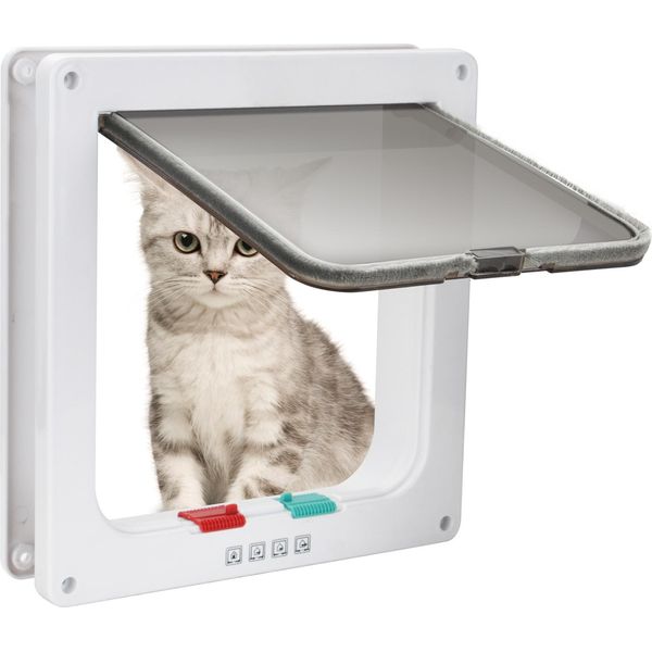 Jiubiaz Gattaiola Gattaiola Porta Per Gatti 4 Vie Porta Per Animali Domestici Petsafe Gattaiola Porte Per Gatti-image
