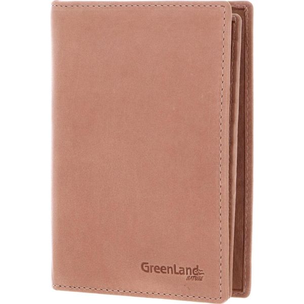 Greenland Nature Pelle Caso Di Identificazione Passport / Document Case Flamingo Rosa Salmone-image