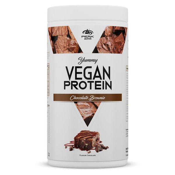 Yummy Vegan Protein - 450G : Chocolate Brownie I Polvere I Sapore Eccellente I Proteina Vegetale Multicomponente I Proteina Di Zucca I Proteina Di Fava I Proteina Di Pisello I Proteina Di Mandorla I Proteina Di Canapa I Profilo Aminoacidico Completo I Alto Valore Biologico I Non Ogm I Senza Lattosio I Senza Glutine-image
