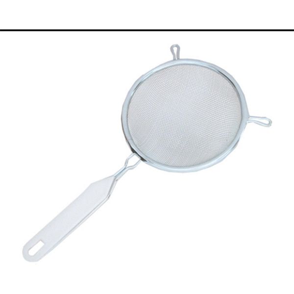 Colino In Metallo, Placcato In Stagno, Con Manico In Metallo-Plastica, Diametro 12 Cm, Lunghezza 26 Cm Colino Da Tè In Metallo Colino Per Cucina-image
