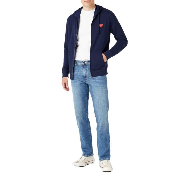 Wrangler - Maglione Sign Off Zip Da Uomo, (W664HA), Taglia:Xxl, Colore:Navy (114)-image
