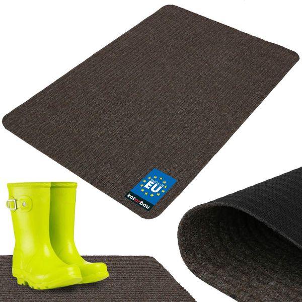 Kotarbau® Zerbino Matador Antiscivolo Tappetino Antisporco Tappetino Per La Pulizia Tappetino Resistente Marrone 66X100 Cm-image