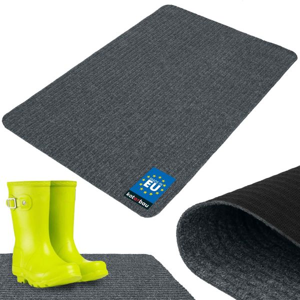 Kotarbau® Zerbino Antiscivolo Matador Tappetino Per La Raccolta Dello Sporco Tappetino Per La Pulizia Durevole Grigio 66X100 Cm-image