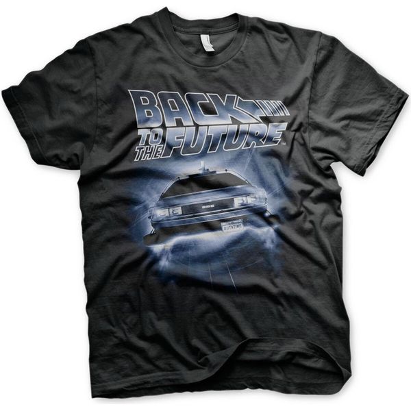 Ritorno Al Futuro - Maglietta Delorean Volante - Grande - Nero-image