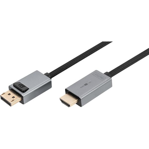 Digitus DB-340202-010-S Cavo Adattatore Digitus Displayport, Dp - Hdmi Tipo A, 4K, 1,0 M-image