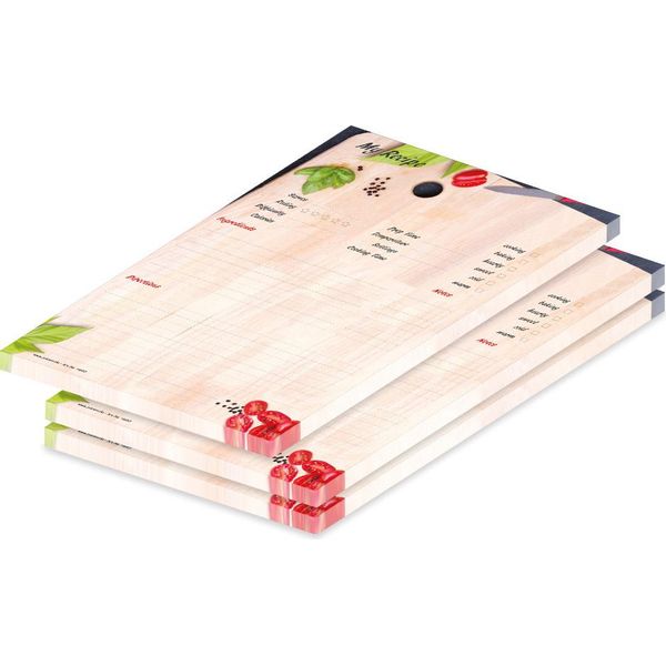 Pricaro Blocco Per Ricette "Kitchen Board"", A4, 25 Fogli, 3 Pezzi"-image