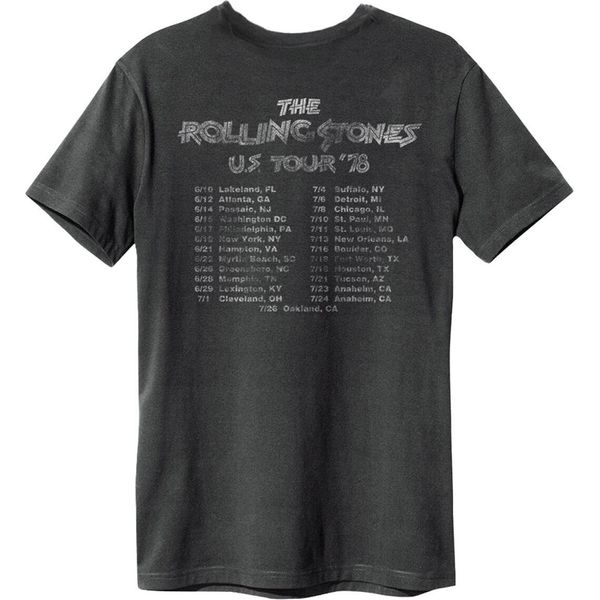 Amplified - Maglietta "Us Tour 78"" Per Uomo/Donna Unisex GD894 (Xs) (Charcoal)"-image