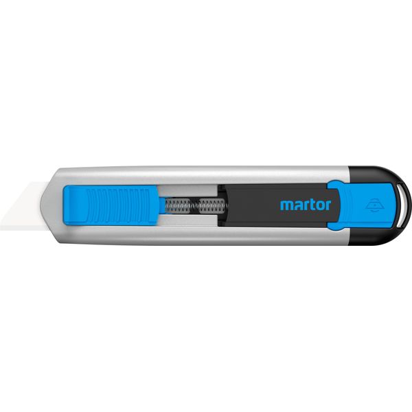 Martor Coltello Di Sicurezza Con Rientro Lama, Secunorm 525, Cutter Professionale, Alluminio, Per Destrorsi E Mancini, Lama In Vetroceramica, Gs-image