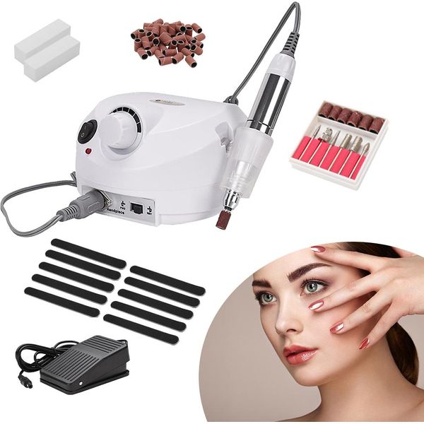 Jiubiaz Pedicure Elettrica Taglia Unghie Lima Unghie Fraser Set Manicure Smerigliatrice Unghie Studio Taglia Unghie Design-image