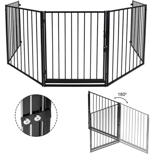 Fiqops Cancelletto Di Sicurezza Per Caminetto 305 Cm Cancelletto Barriera Per Bambini Cancelletto Di Sicurezza Per Forno Cancelletto Di Sicurezza Per Box Porta Di Sicurezza-image