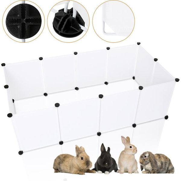 Swanew Gabbia Per Piccoli Animali Recinto All'aperto Fai Da Te Per Cuccioli Recinto Interno Box Conigliera-image