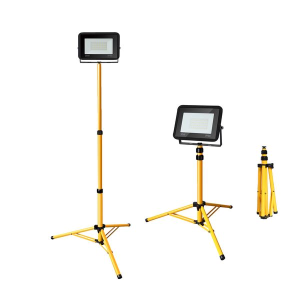 Yakimz Led Proiettore Da Costruzione Proiettore Da Lavoro Proiettore Con Treppiede 30W Bianco Freddo-image
