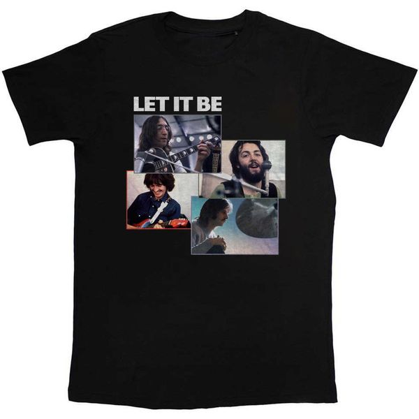 The Beatles - Maglietta "Let It Be"" Per Uomo/Donna Unisex RO2119 (Xl) (Nero)"-image