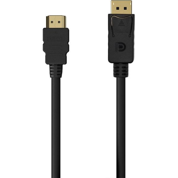 Cavo Convertitore Aisens A125-0550/ Displayport Maschio - Hdmi Maschio/ Fino A 5W/ 2300Mbps/ 50 Cm/ Nero-image