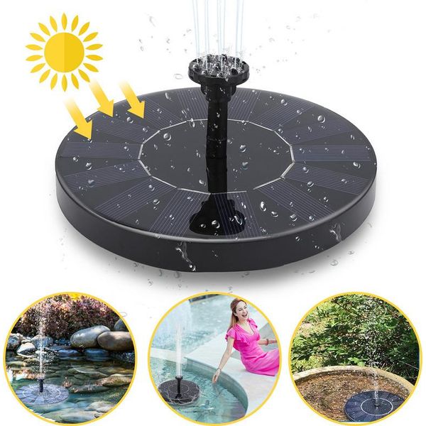 Jiubiaz Fontana Solare All'aperto Pompa Stagno Solare Con 1,5W Pannello Solare Pompa Solare Pompa Acqua Fontana Galleggiante Per Giardino Laghetto Fontana Serbatoio Pesce Piccolo Stagno-image