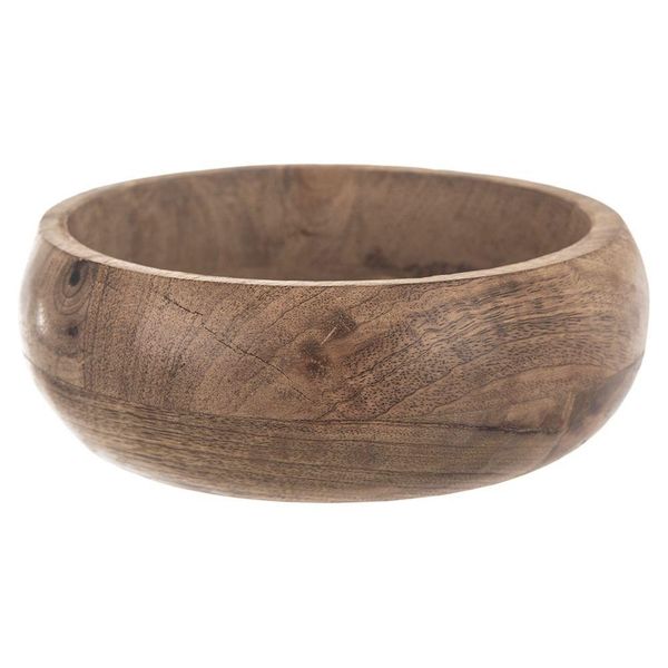 Ciotola In Legno Orion | Ciotola Da Portata | Ciotola In Legno Per Macedonia Di Frutta Secca Snack Decorativi In Legno Di Mango 18,5 Cm 900 Ml-image