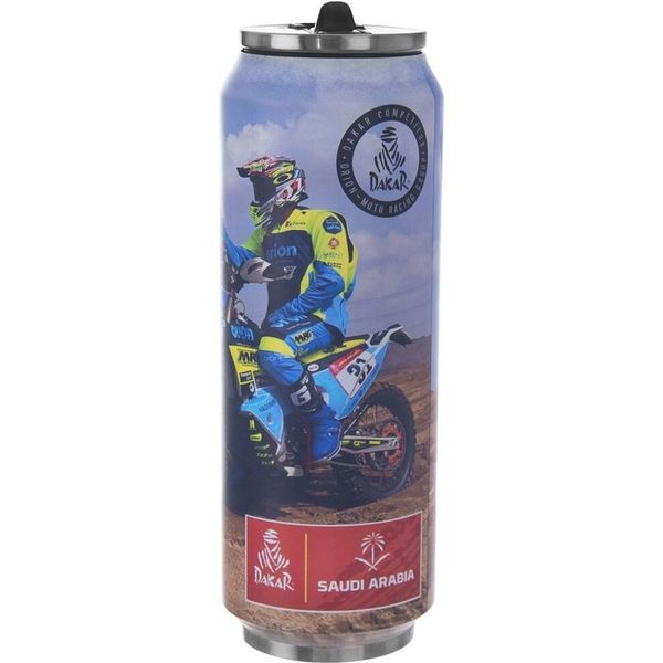 Orion Thermo Mug | Tazza Isolata | Borraccia Thermos A Forma Di Lattina Con Motivo Dakar Rally In Acciaio A Tenuta Stagna A Doppia Parete Dakar 700 Ml-image