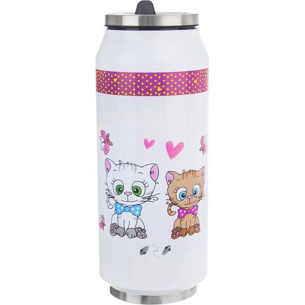 Orion Thermo Mug | Tazza Isolata | Thermos Flask Cat A Forma Di Lattina In Acciaio A Tenuta Stagna A Doppia Parete 400 Ml-image