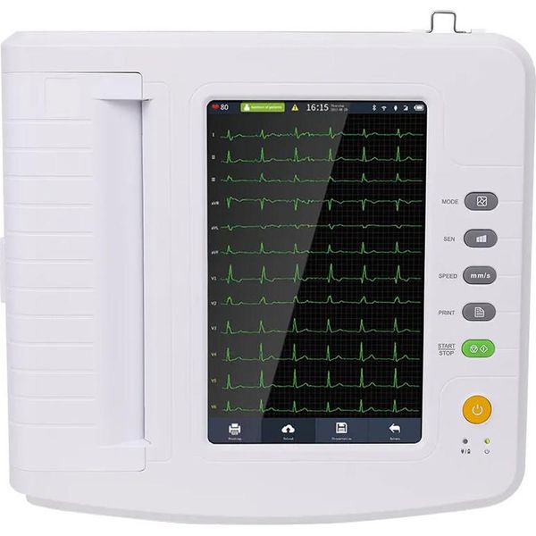 ECG1212G Dispositivo Ecg Digitale A 12 Derivazioni Elettrocardiografo Touch Screen Software Di Analisi Automatica-image