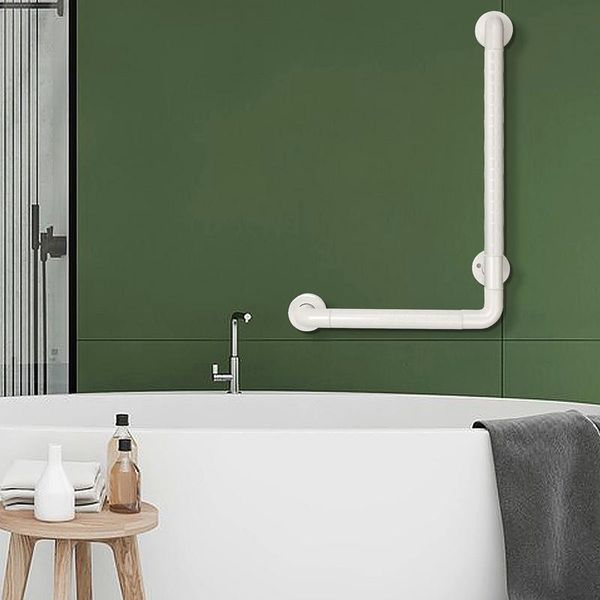 Tolletour Maniglia Per Vasca Da Bagno 60X40Cm Maniglia Per Vasca Da Bagno Bianca Maniglia Per Aiuto All'accesso Alla Vasca Da Bagno-image