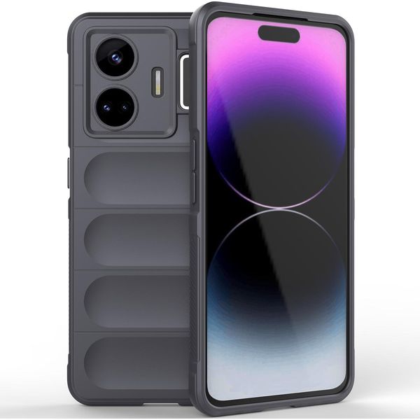 Custodia Realme Gt Neo 5, Custodia Protettiva In Silicone Tpu Morbido Antiurto Per Realme Gt Neo 5 Grigio Scuro-image