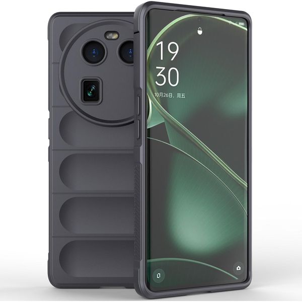 Oppo Find X6 Custodia, Custodia Protettiva In Silicone Tpu Morbido Antiurto Per Oppo Find X6 Grigio Scuro-image