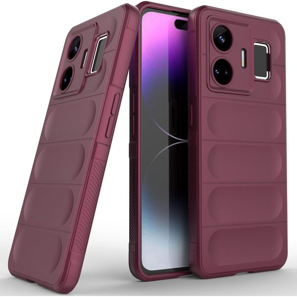 Custodia Realme Gt Neo 5, Custodia Protettiva In Silicone Tpu Morbido Antiurto Per Realme Gt Neo 5 Borgogna-image