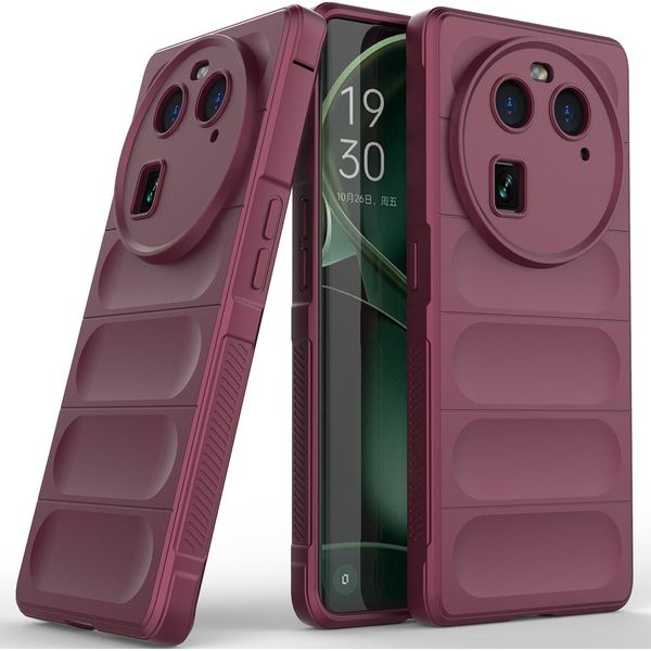 Oppo Find X6 Custodia, Custodia Protettiva In Silicone Tpu Morbido Antiurto Per Oppo Find X6 Borgogna-image