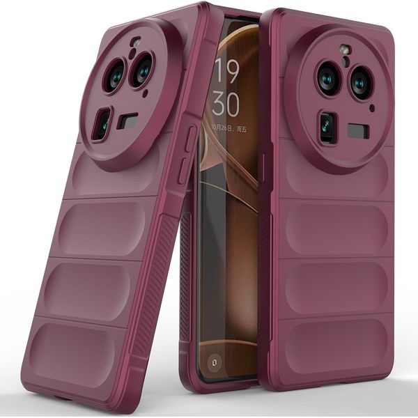 Oppo Find X6 Pro Custodia, Custodia Protettiva In Silicone Tpu Morbido Antiurto Per Oppo Find X6 Pro Borgogna-image