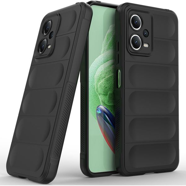 Custodia Redmi Note 12 5G, Custodia Protettiva In Silicone Tpu Morbido Antiurto Per Xiaomi Redmi Note 12 5G Nero-image