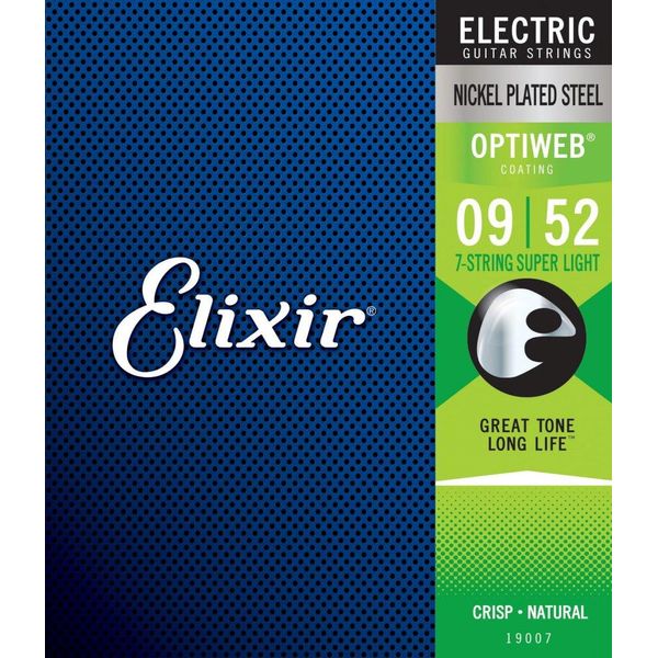 Elixir 19007 Nanoweb 9-52 - Corde Per Chitarra Elettrica A 7 Corde-image