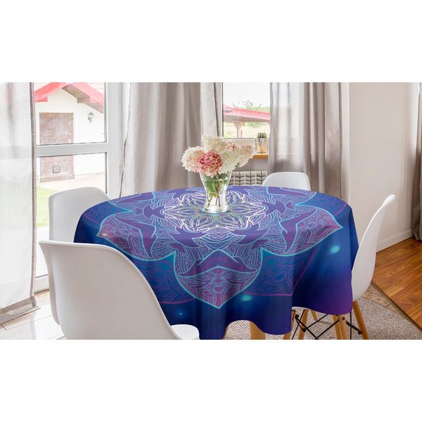 Abakuhaus Tovaglia Rotonda Stern Mandala, Stile Geometrico, Tovaglia Circolare Per Sala Da Pranzo E Cucina, 150 Cm, Multicolore-image