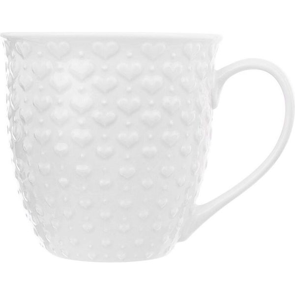 Orion Tazza Da Caffè Tazza Da Tè Tazza In Ceramica Grande Con Manico Herzenmotiv Bianco 580Ml-image