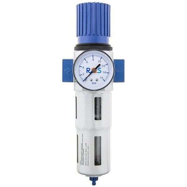 Rqs OFR-3/4-MIDI Riduttore Di Pressione Con Manometro, Separatore D'acqua-image