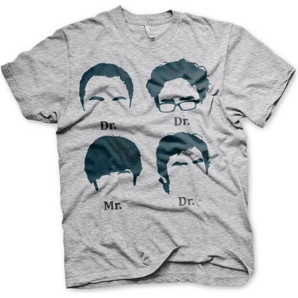 Maglietta "Big Bang Theory Prefix Heads"" - Piccola - Grigio Scuro"-image