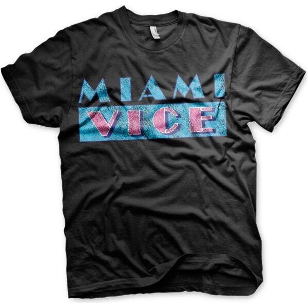 Maglietta Miami Vice Con Logo Distressed - Xx-Large - Nero-image