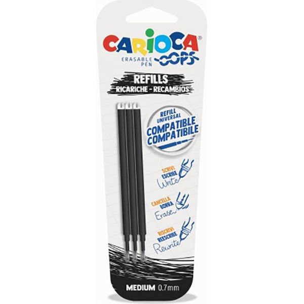 Carioca 43041/01 Ricaricatore Di Penna Medio Nero 3 Pz-image