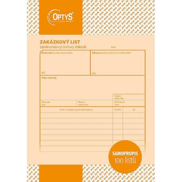 Carta Intestata Personalizzata, Optys, Autocopiante, 100 Fogli-image