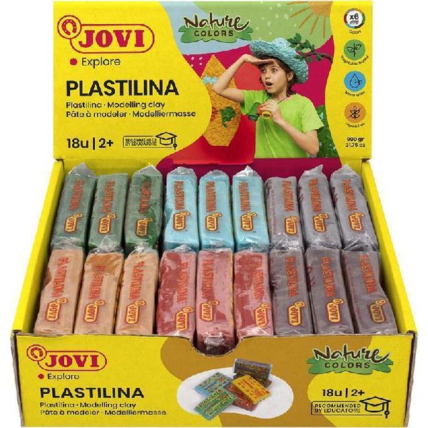 Jovi Plastilina Argilla Da Modellare Per Bambini Naturale 18 X 50 G-image