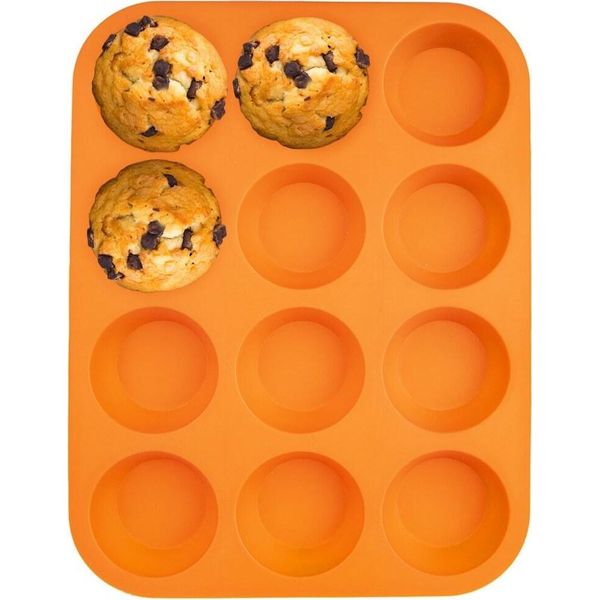 Teglia Per Muffin Orion Teglia Per Muffin In Silicone Per 12 Muffin Teglia Per Cupcakes-image