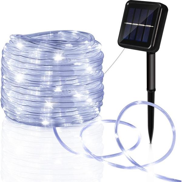 Jopassy Luce Solare A Corda Led Luce A Corda Per Esterni Luci Fiabesche Bianco Freddo 30M-image
