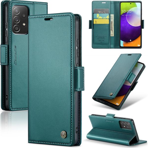 Custodia Galaxy A52 5G, Custodia In Pelle Con Funzione Stand Per Samsung Galaxy A52 / A52 5G / A52S 5G Verde-image