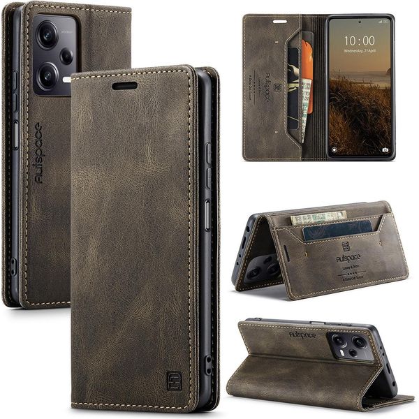 Custodia Redmi Note 12 Pro+, Custodia Retrò In Finto Cuoio, Supporto E Custodia Protettiva Per Xiaomi Redmi Note 12 Pro+ Kupfer-image