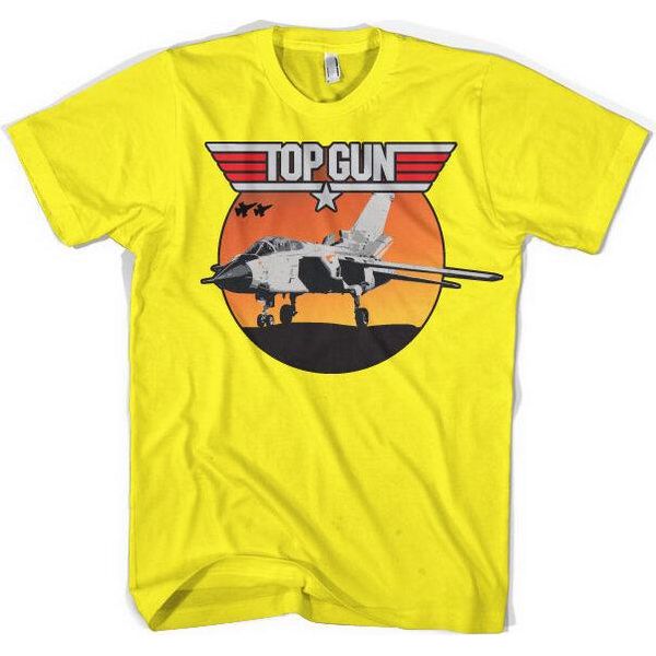 Top Gun - Maglietta Sunset Fighter - X-Large - Giallo-image