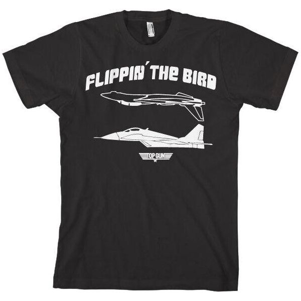 Top Gun - Maglietta Flippin� The Bird - Media - Nero-image