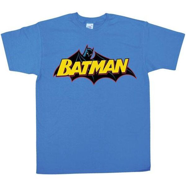 Maglietta Batman Retro Logo - Media - Blu-image